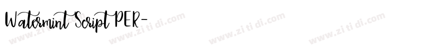 Watermint Script PER字体转换